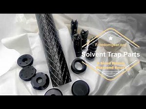 D Cell Sized Aluminum Solvent Trap Kit - Heavy Diamond Knurl