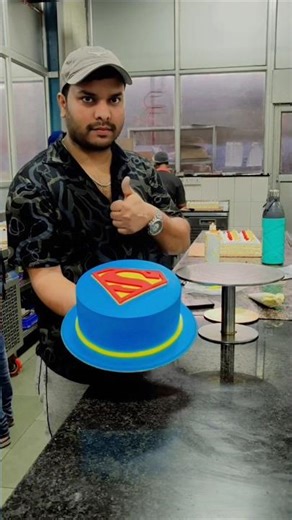 सुपर हीरो बर्थडे केक आइडिया 🦸‍♂️ | सुपरमैन स्पेशल केक #cakestreet