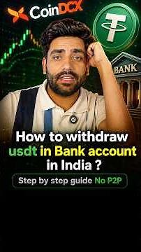 Convert USDT into INR Legally in India || How to withdraw usdt to bank account step by step guide ✅