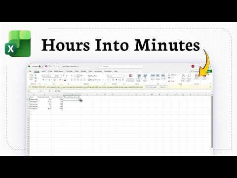 How to Convert Hours to Minutes in Excel (Time Conversion Step)