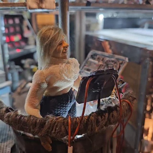 Today I posted a video on my channel about my trip out to the @theminitimemachine and how I rearranged all of the characters on the Captains Quarters Ship⚓️⚓️ There are even a few new characters! They are all on display now at the museum for the next year! Thank you to @michalinaarts (made Captain Maggie) @graysummersminis (made Marella) @sabakunoshi (made the mini robots) Matthew Hackley (made the big robots) and all the amazing artists who sent in items that really make this piece unique! #ben