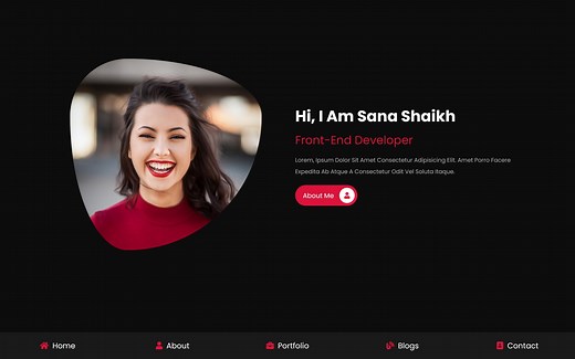 仅使用 HTML 和 CSS 创建响应式多页个人作品集网站设计