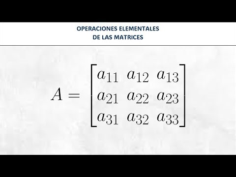 Operaciones Elementales de las matrices