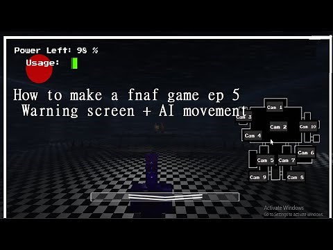 How to make a FNaF game in roblox ep 5 / Warning Screen + AI movement