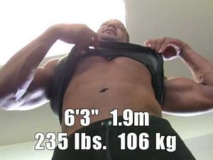 Tall Heavyweight Black Bodybuilder Aron Ridge Works Out