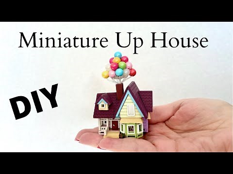 DIY Miniature Up House | 1:144 Scale with Furniture and Balloons