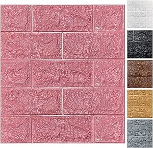 3D Wall Panels Peel and Stick 3D Brick Wallpaper Peel and Stick Faux Stone Wall Panel Foam Brick Self-Adhesive 3D Wallpaper Faux Brick Paneling