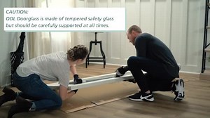 ODL Blinds+Glass Glass Size 22in. x 64in. x 1in. Enclosed Blinds w/ Low-E Door Glass w/ White Frame Replacement Glass Panel 320798