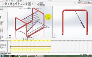 用SolidWorks制作的锤球蛇形摆动