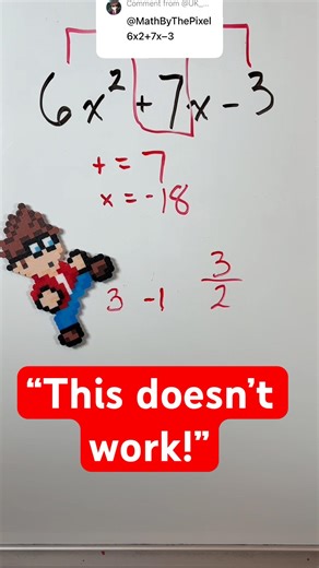Does this ACTUALLY work every time!? (Trinomial factoring shortcut) #shorts