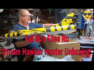 Unboxing of the Hawker Hunter 70mm EDF from Dynam by Fat Guy Flies Rc