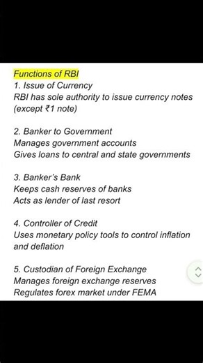 functions of RBI | B.Com exam helpFollow madi | Subscribe madi 👉