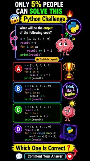 Only 5% Programmers Can Solve This Python Question! 🐍🔥 #python