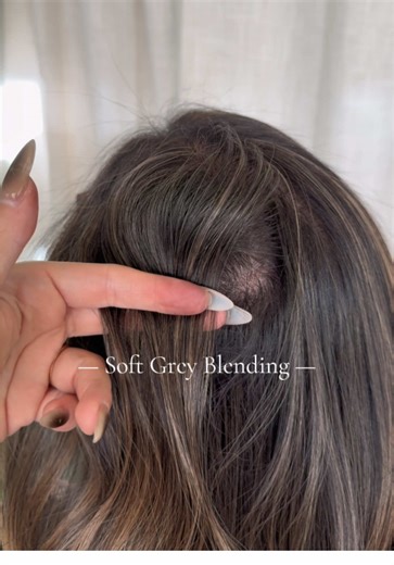 Soft Grey Blending for Low Maintenance Hair Care