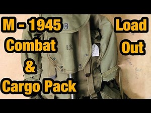 WW2 US Gear M-1945 Combat Field Pack with Cargo Field Pack #004
