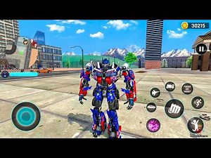 Optimus Prime Multiple Transformation Jet Robot Car Game 2020 - Android Gameplay