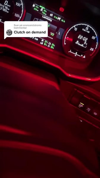 Exploring a Car's Dashboard with Striking Red Lighting