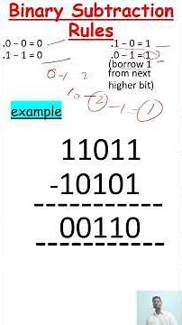 "Binary Subtraction Explained 👨‍🏫" #viral #short #ndapreparation #ndamaths #ndaexam #mathsfornda