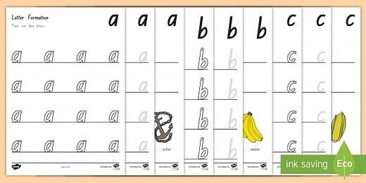 A-Z Letter Formation Worksheets NZ
