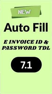Auto Fill E-Invoice and Eway Bill ID & Password Tally TDL in Tally Prime 7.1