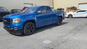 Throwback Thursday and a 2021 750HP AWD Supercharged V8 Syclone® looking great in Dynamic Blue Metallic! #Syclone #750HP #AWD #Supercharged #specialtyvehicleengineering #tbt #ThrowbackThursday | Specialty Vehicle Engineering, Inc.