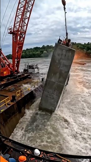 High-Risk Bridge Pier Placement | River Construction Chaos