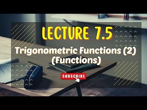 ep9 | Trigonometric Functions (Part 2) | Calculus 1 微積分一