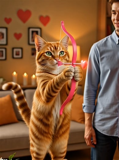 Cat cupid #cat #valentines #love