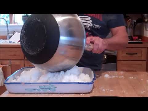 Making sugar candy for bees.