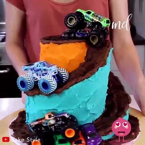 31K views · 296 reactions | Monster truck cake with a cool spiral Oreo dirt track! | MetDaan Cakes | Facebook