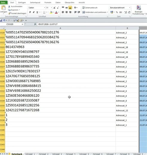 Database Program for Creating Shipping Labels in Excel VBA