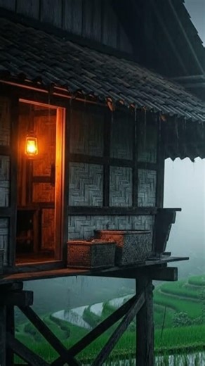 ASMR Rain & Traditional Java Music #shorts #rain #asmr #java