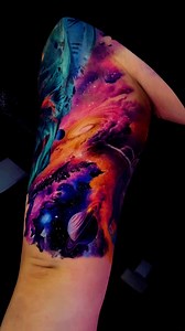 4.8K views · 121 reactions | Tattoo Creation | Cosmic Star Map in Production Use the Ambition Soldier 270 tattoo pen, low-voltage precise control, easy to show delicate painting details, and give soul to every inch of the starry sky! | Ambition Tattoo Machines | Facebook