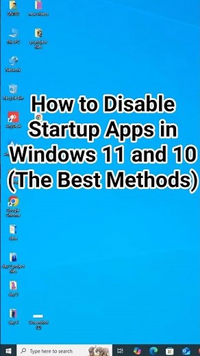 How to Disable Startup Apps in Windows 11 and 10 (The Best Methods) #shorts #startup #speeduppc