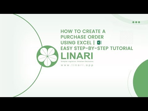 How to Create a Purchase Order Using Excel | Easy Step-by-Step Tutorial 💻📦#PurchaseOrder #Excel