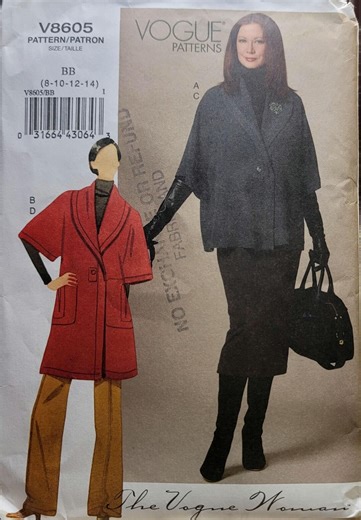 Vintage Vogue V8605 Sewing Pattern – Womens Jacket Skirt Pants, 2000s, Size 8–14 UNCUT Pristine - Etsy Canada