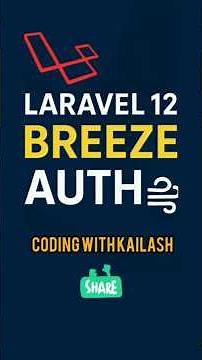 Laravel 12 Breeze Auth Setup in 60 Seconds 🚀 | Login & Register Made Easy | in Hindi
