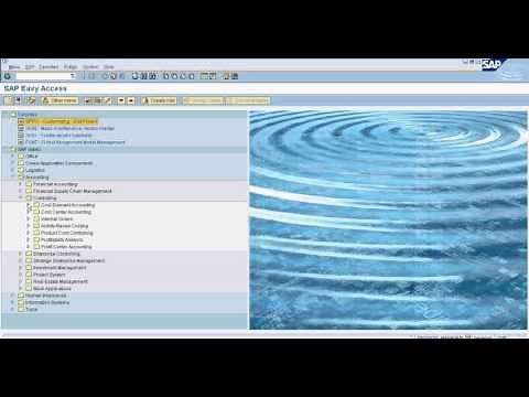 SAP Controlling basic configuration, live demo in the system