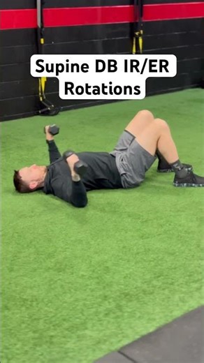 Supine DB IR/ER Rotations: Strengthen Rotator Cuff, Build Control & Joint Stability #TrAkAthletics