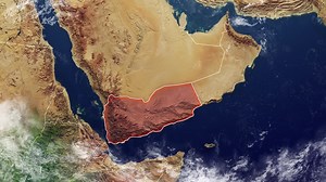 Yemen map and borders, physical map Middle East, Arabian peninsula, map with reliefs and mountains | Premium Stock Video Footage