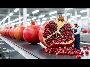 Inside the Pomegranate Juice Factory: From Fresh Fruit to Bottled Juice (Full Process)