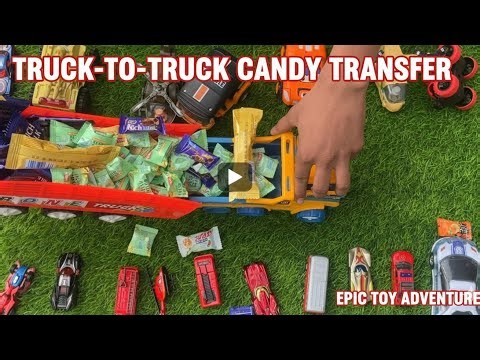 Truck-to-Truck Candy Transfer Challenge 🍬🚚 | Epic Toy Trucks Adventure for Kids