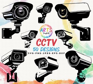 CCTV Camera Vector Art Bundle (svg, Png, Jpg, Eps, Dxf) - Etsy