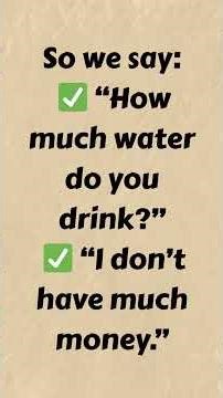 “Much vs Many The Easiest Explanation Ever!”