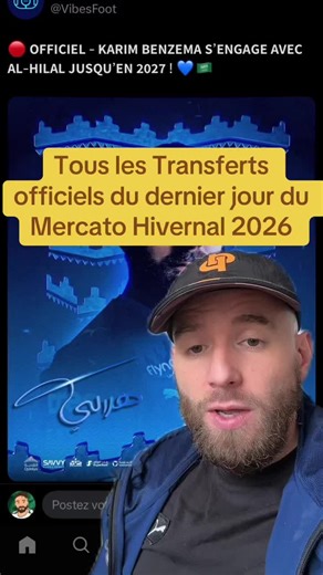 Transferts officiels du Mercato Hivernal 2026