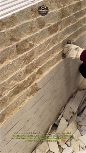 Stone Veneer Chiseling Precision 🔨