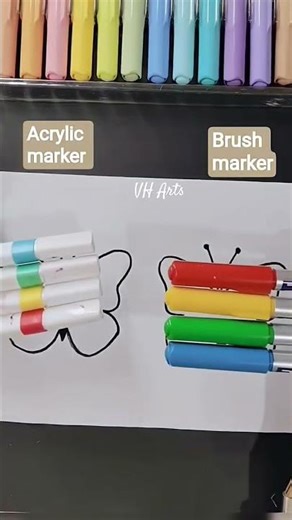 which is yr fav 🤔 Butterfly 🦋.. different paint marker techniques ✨#art#shorts