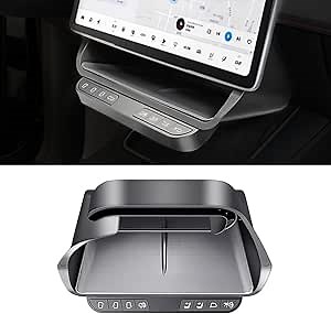 Tesla Model Y/3 Center Console Storage Tray with Smart Control Panel, Intelligent Button Control Under Screen Organizer, Privacy Storage Box for Model Y Model 3 Tesla Accessories(Not fit Highland)