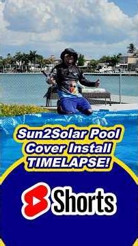 Installing a Sun2Solar Pool Cover in TIMELAPSE! ☀️ Free Pool Heat! #poolheater