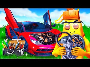 I CHEAT and BUILD THE MOST EXPENSIVE LAMBORGHINI in Fortnite Build a Car!